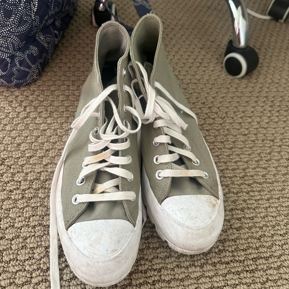 Green Lugged Converse